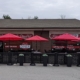 Paul's Diner outdoor patio front of diner photo Westford MA